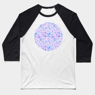 Hydrangea Watercolor Pattern Baseball T-Shirt